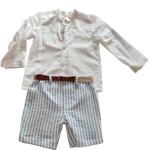 Conjunto lino rayas